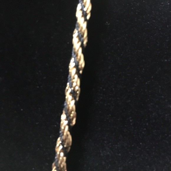 Beautiful Rope Necklace.  Gold & Black 24” - Picture 2 of 2